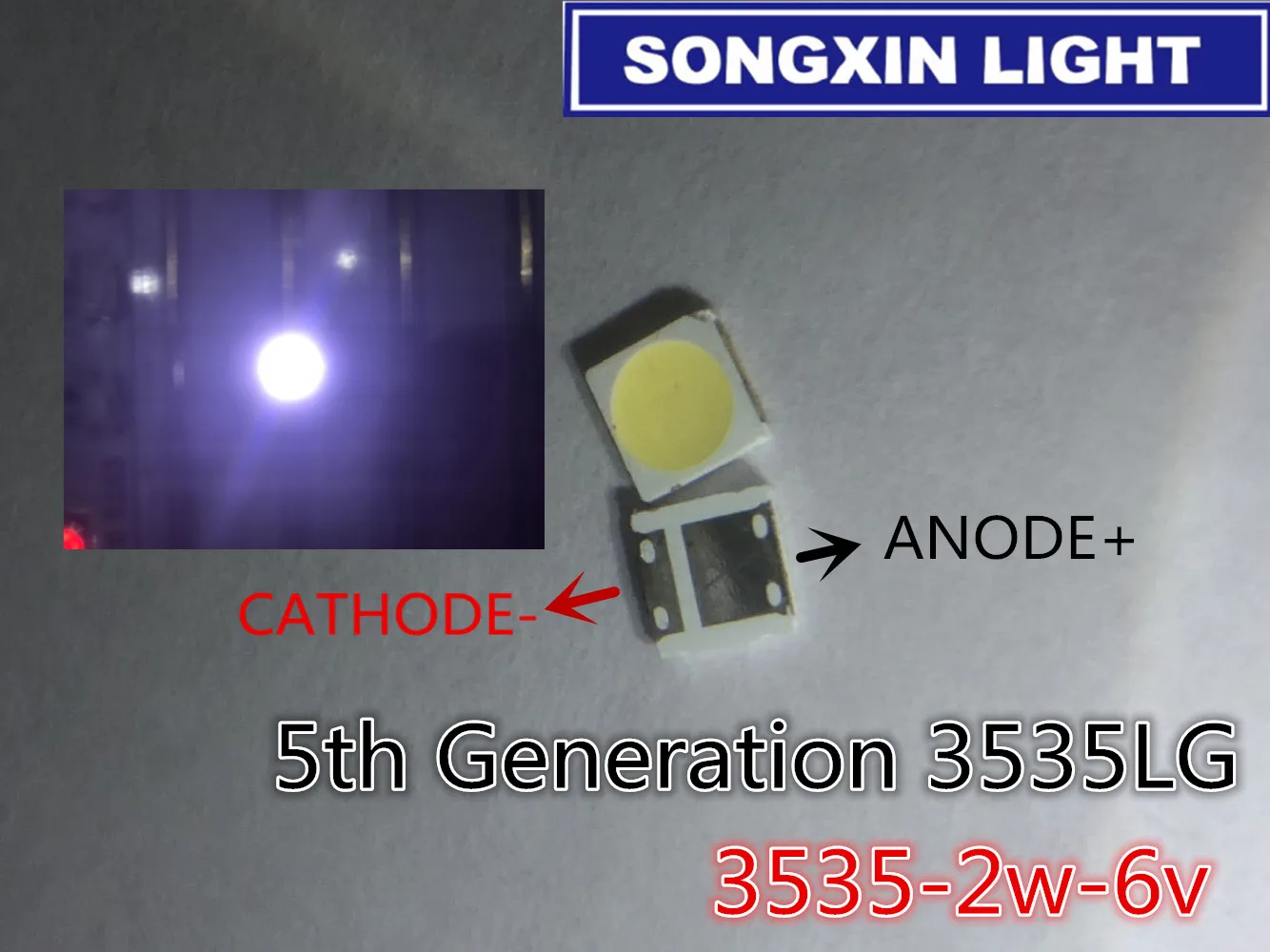 100 PCS LEDs for repair LG backlight Innotek bar LG 3535 6V 2W 200MA.cool white
