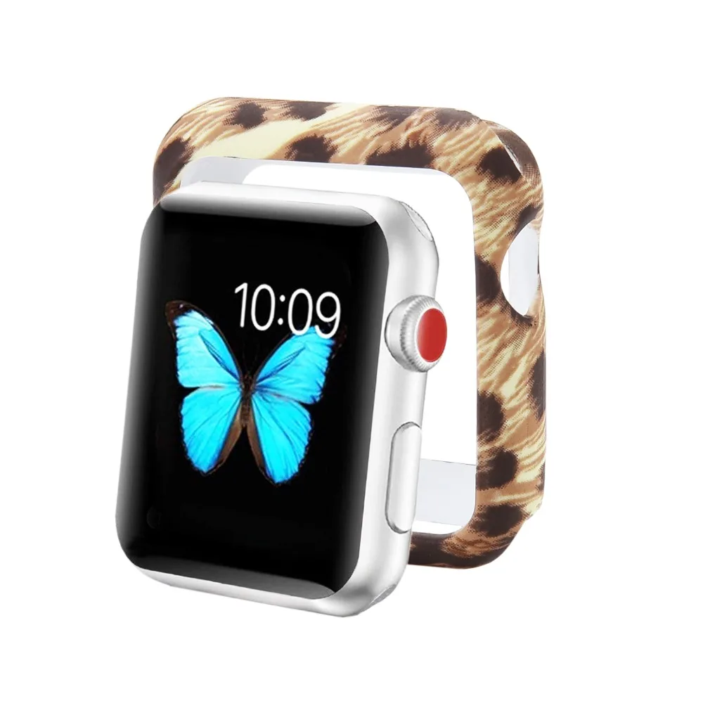 

Bemorcabo Fall Resistance Soft Silicone Case For Apple Watch iWatch Series 4 Cover Frame Full Protection 44mm 40mm Shell
