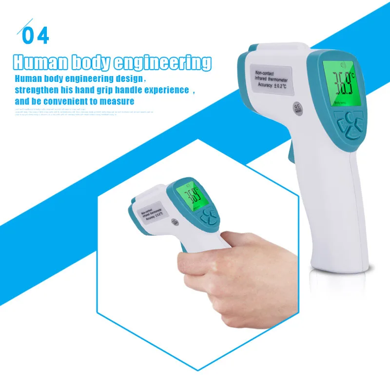 

Baby Care 1 Pcs Forehead Lcd Body Water Electronic Baby Blue Infrared Digital Thermometer Fever Digital Non-contact Kids