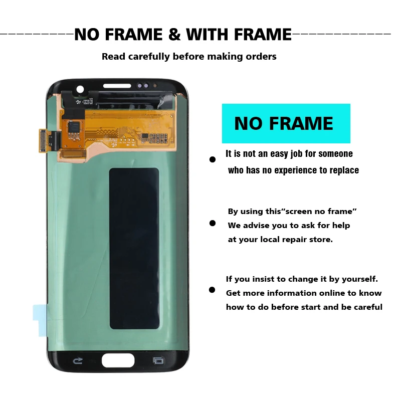 5,5 ''дисплей с ЖК-экраном с рамкой для SAMSUNG Galaxy S7 edge G935 G935F кодирующий преобразователь сенсорного экрана в сборе