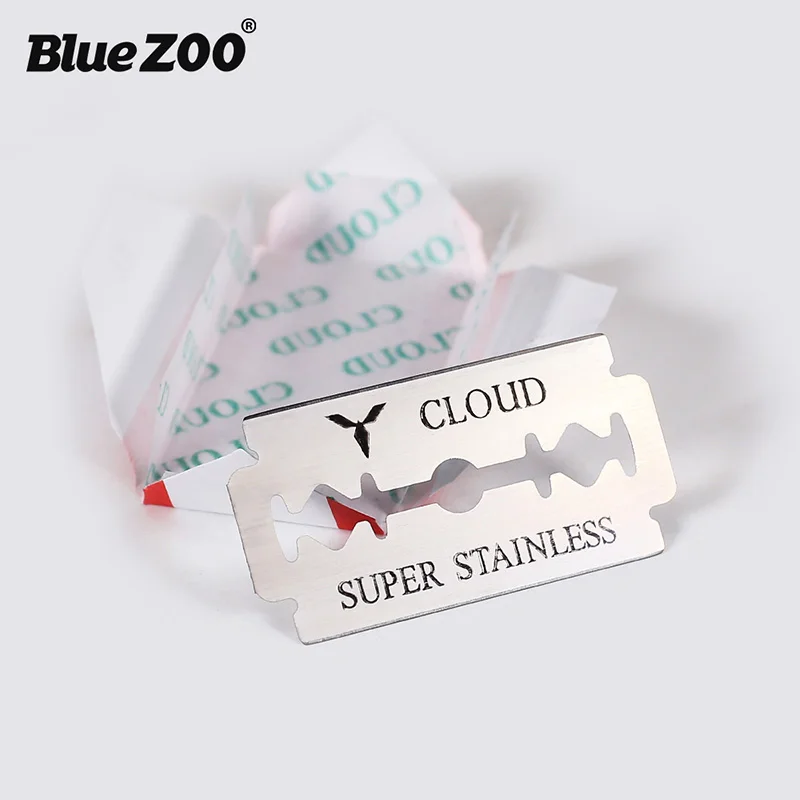 

Blue Zoo 10Pcs/Pack Razor Blades Stainless Steel Safety Razor Blades To Shave Blade To Razor For Men Barber Double Edge Safety