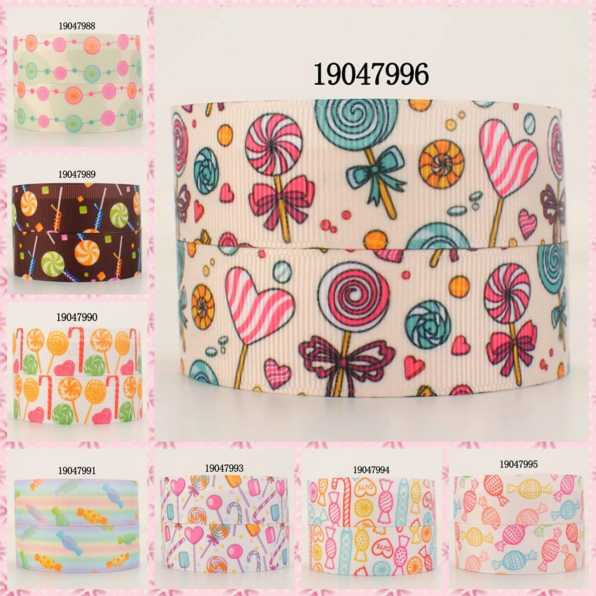 

10yards -different sizes -candy pattern ribbon printed Grosgrain beautiful pattern ribbon 19047988