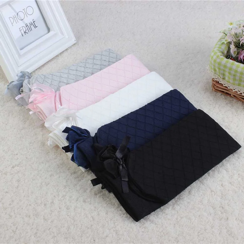 Baby Kid Socks Girl Children Cute Princess Solid Color Lace Bow Tie Patchwork Girls Knee High Long Socks Girls Knee Socks 1-15Y