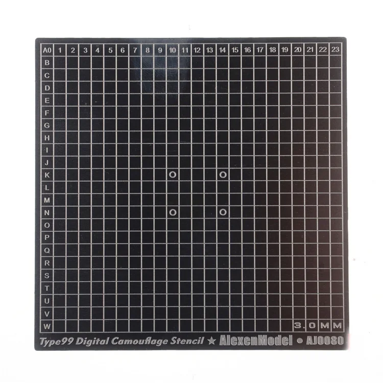

Alexen Model AJ0080 Digital Camouflage Paint Mask Cutting Mat for General Use Groove Drawing Template