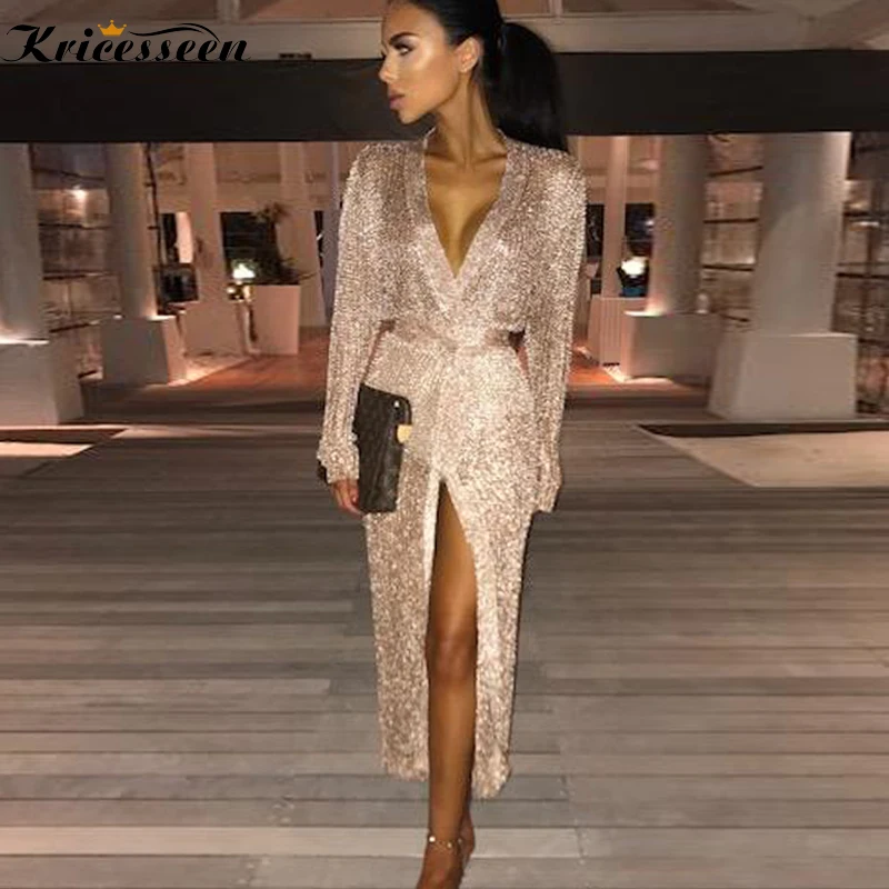 gold metallic midi dress