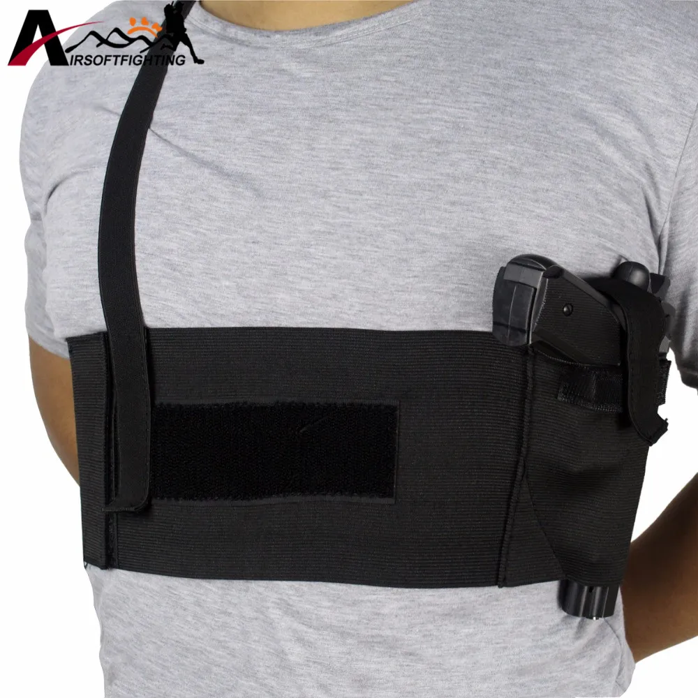 Tactical Adjustable Belly Band Waist Pistol Gun Holster Belt Girdle