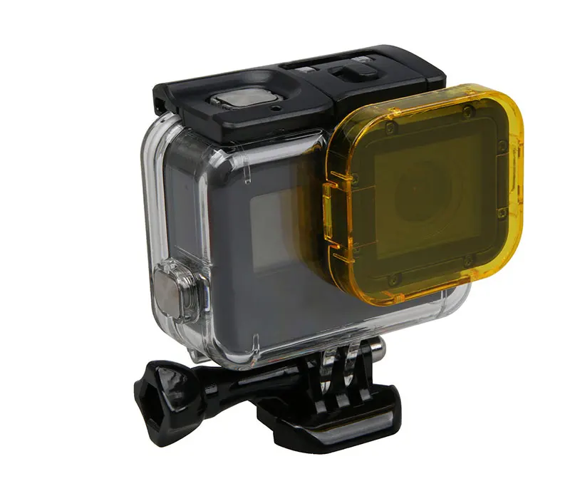 Diving Filter Original Waterproof Lens Cap Yellow Red Purple Gray Dive Filter For Go pro Hero 5 6 Black Accessories (15)