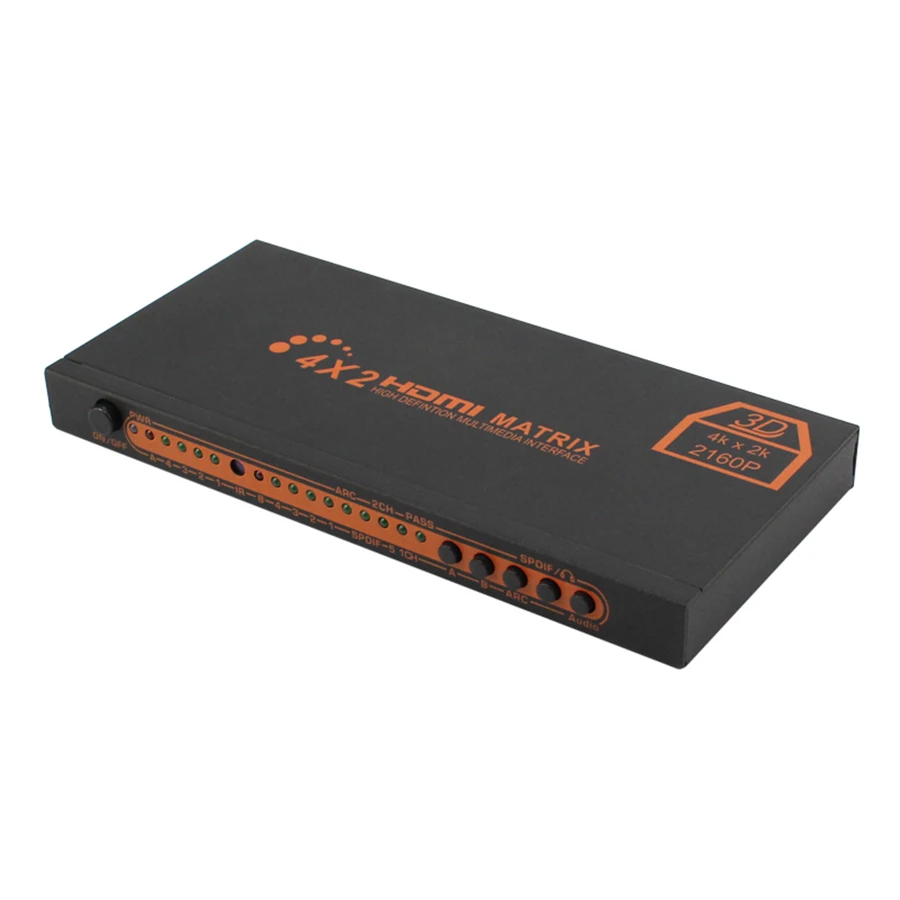 

HIFI 4X2 HDMI Matrix 4Kx2K Switch Splitter HIFI Matrix with IR Remote Control Supports HDMI 1080P V1.4/3D/4K With Audio