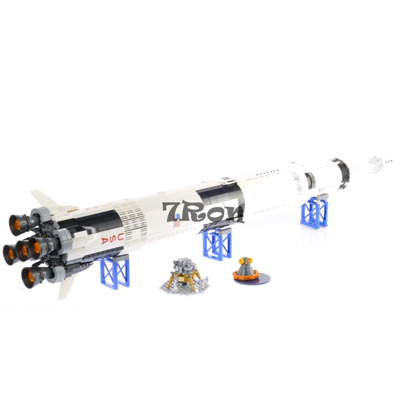 

37003 Apollo Saturn V Launch Vehicle Model Building Blocks toys Creative compatible with lego 21309 Educational toys hobbies