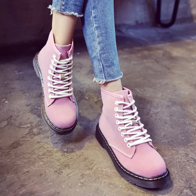 COOTELILI Winter Boots Women Ankle Boots Female Fashion Suede Leather Platform Woman Shoes Plus Size Shoes For Women 35-40 (1)