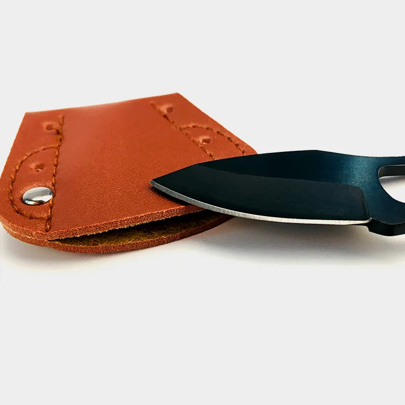 Портативный мини-нож для выживания на открытом воздухе, для кемпинга, для повседневного использования, многофункциональный нож для самозащиты с кожаным чехлом, Мультитулы, ручные инструменты