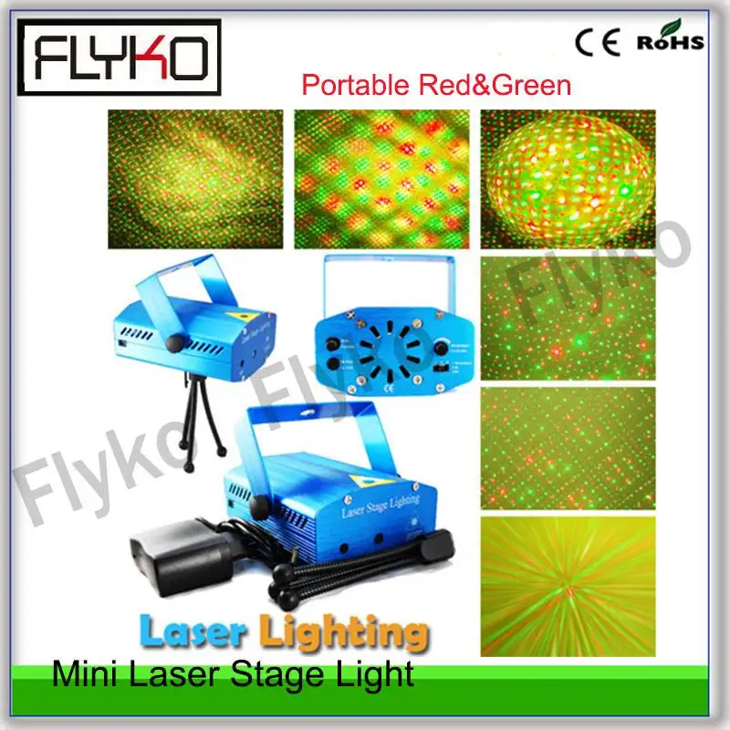 

Free shipping multifunctional mini portable Red&Green Laser Stage Lighting DJ party light 15W lighting effect
