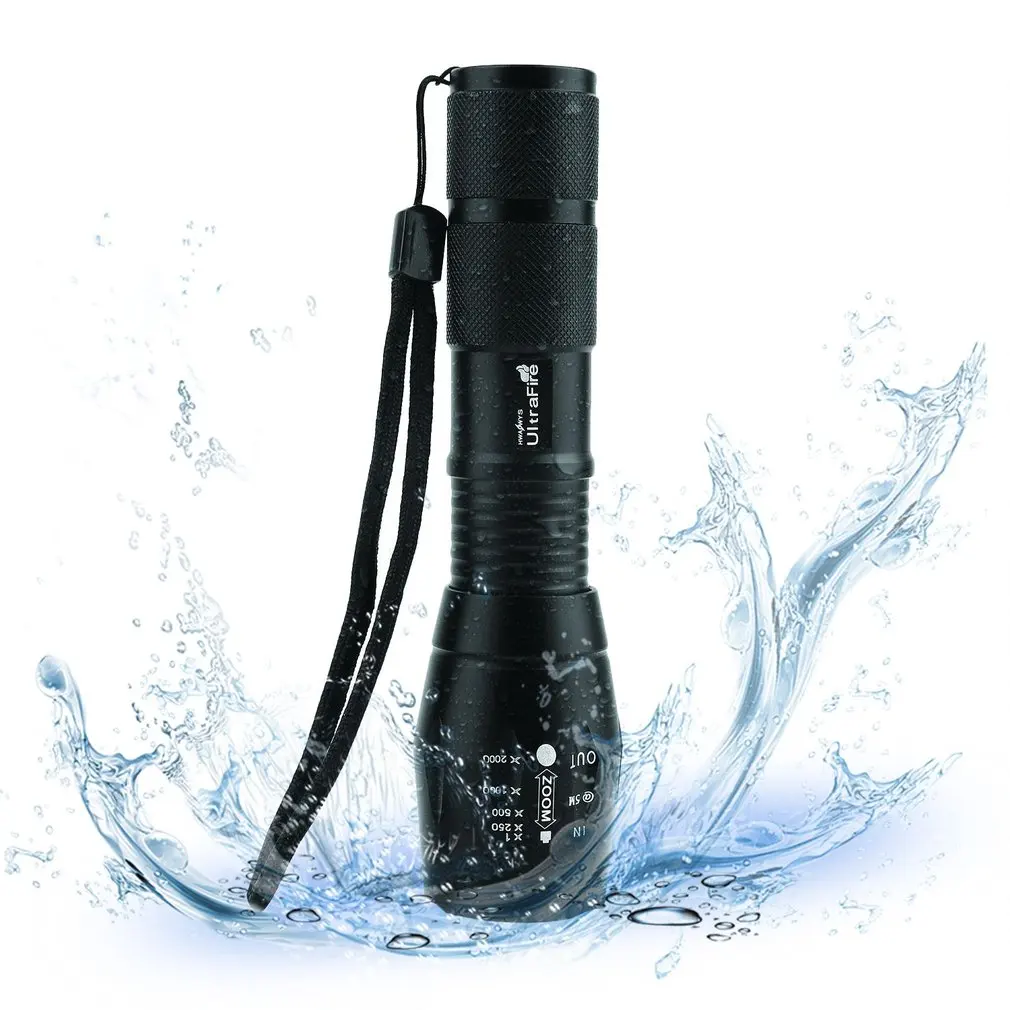 8000 LM Telescopic Zoomable Flashlight 5 Modes Aluminum Electric Torch Portable Tactical For Camping Free Shipping | Освещение