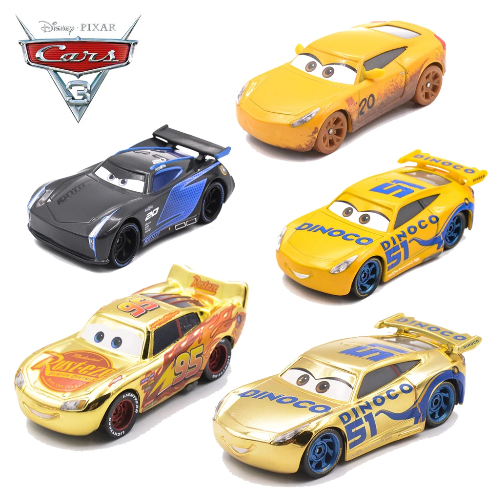 Disney Pixar Cars Metal Diecast Toy Vehicles Gold Color