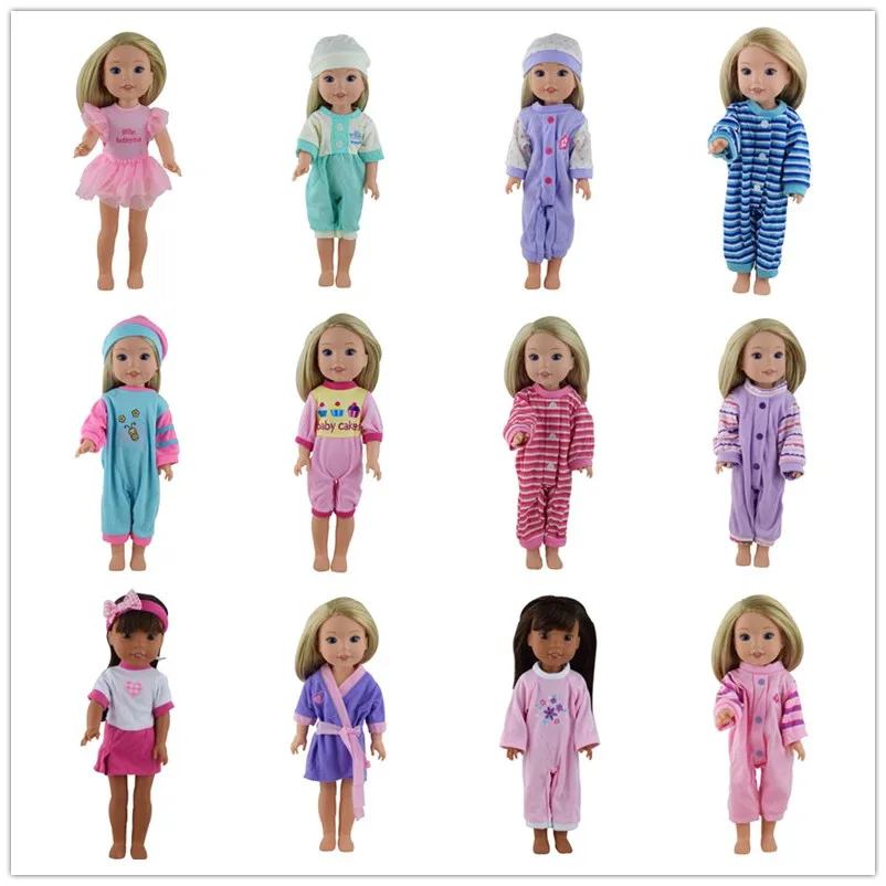 

15color choose 1 Doll Clothes Wear Fit 14.5 Inch American Girl Dolls Wellie Wishers,Children best Birthday Gift