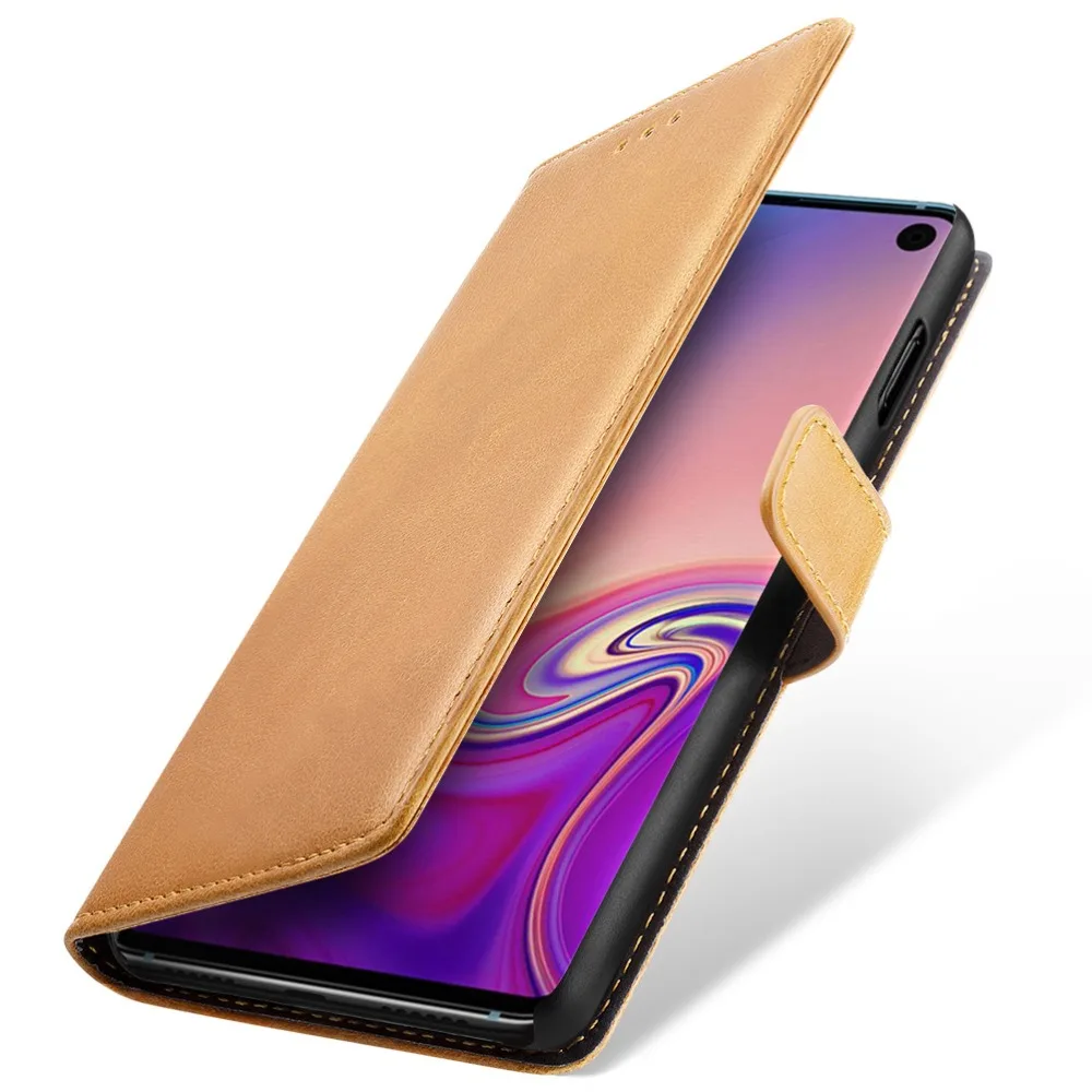 SLEO для samsung Galaxy S10 плюс S10e чехол из искусственной кожи откидная крышка бумажник
