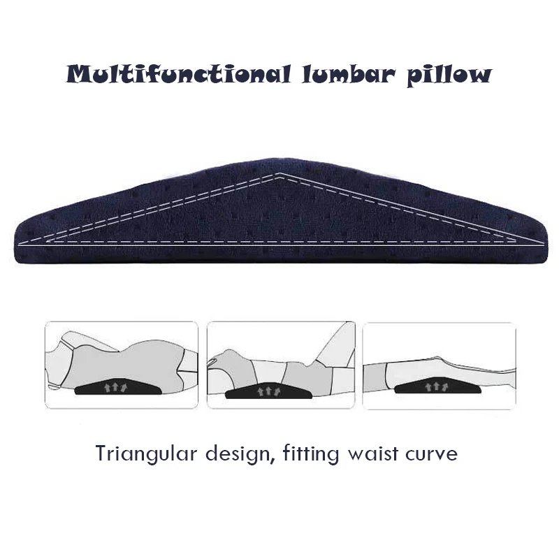 L016-Memory Cotton Lumbar Legs Pillow Triangle Sleeping Waist Back Support Cushion Pad Pregnant Pillow Cervical Protect Bedding (5)
