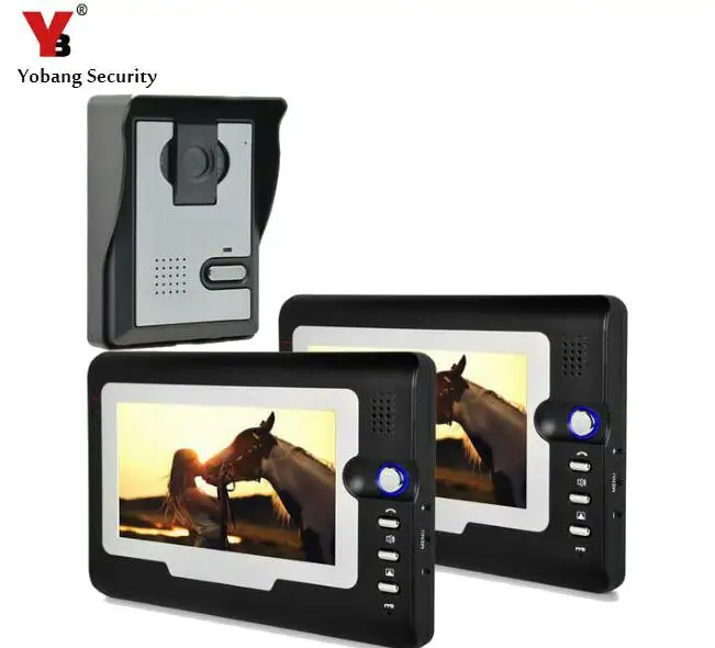 Yobang Security 7\ Video Doorbell Door Intercom LCD Visual Monitor Rainproof Apartment Building 2-Way Intercom System doorphone