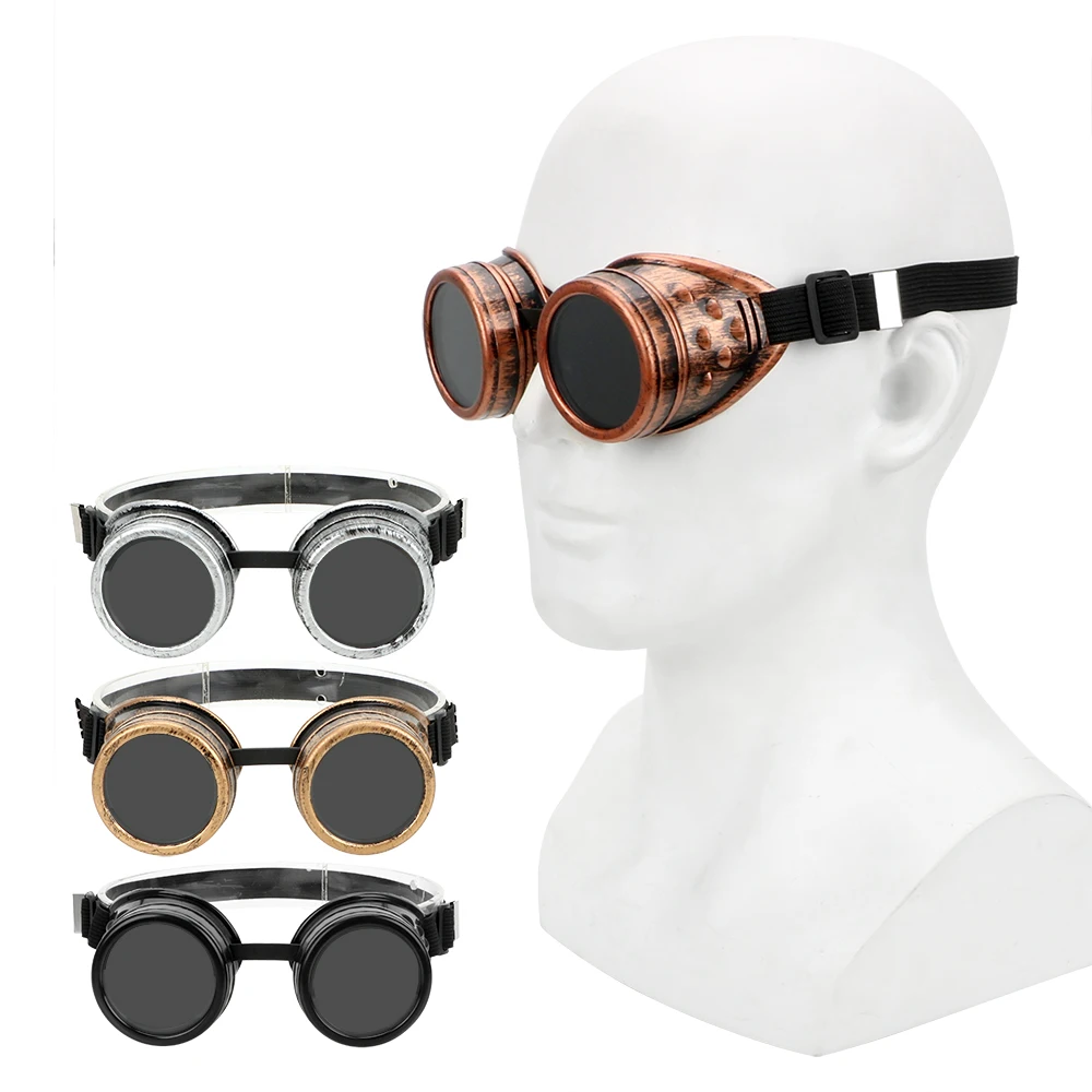 LEEPEE мотоциклетные ветрозащитные очки винтажные сварочные панк готические солнцезащитные очки ретро защитные шестерни очки в стиле стимпанк регулируемые
