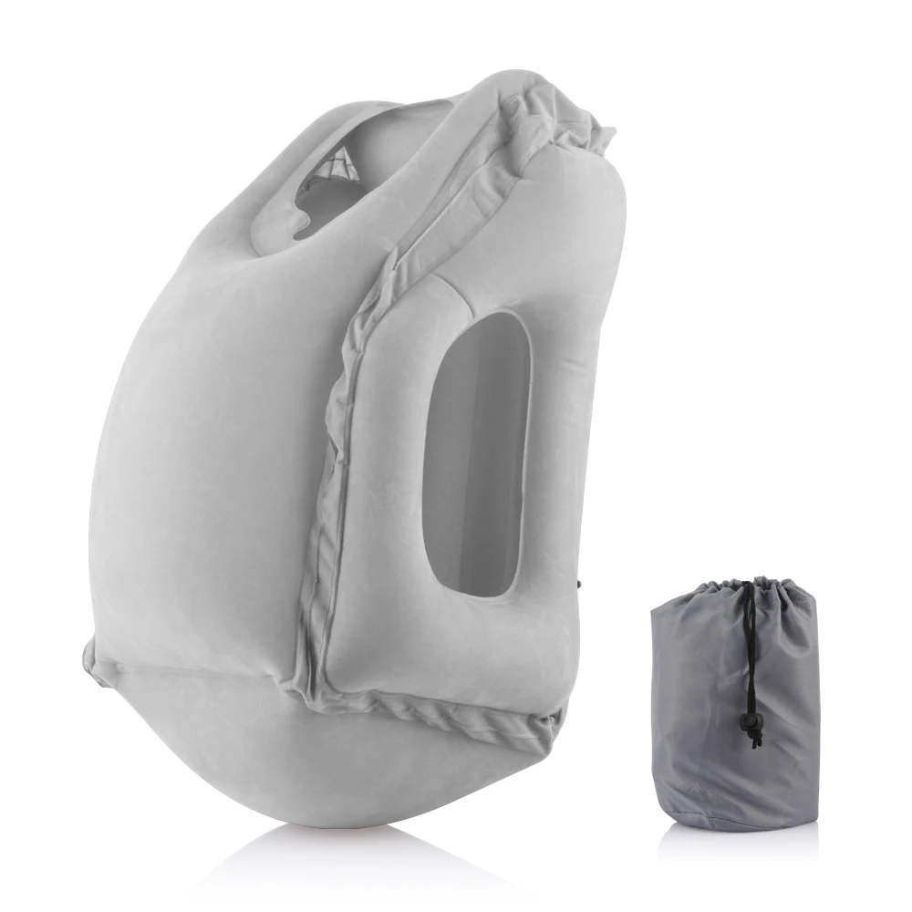

Inflatable Air Pillow Travel Pillow Air Bolster Frontal Comfortable Sleep Plane Car Soft Cushion Trip Foldable Blow Neck Pillow