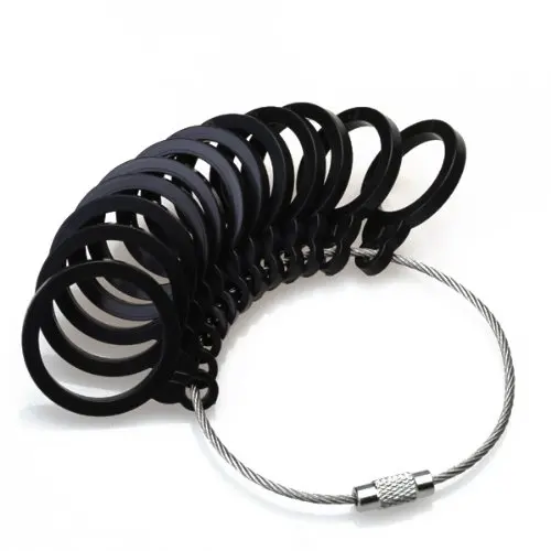 

2016 New Plastic UK Finger Sizer Ring Gauge L - W Black