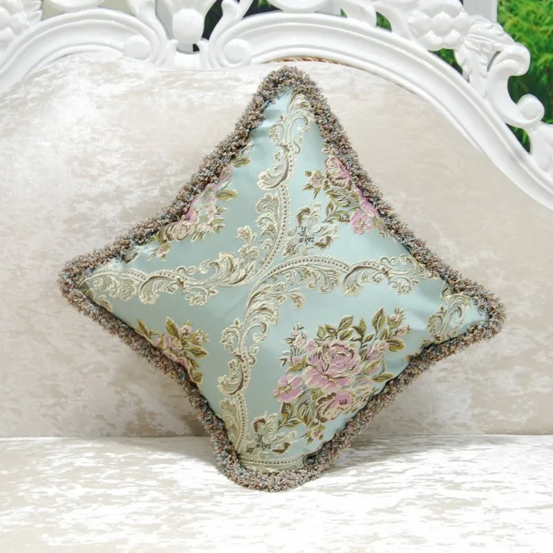 New European high-end jacquard British moonlight sofa car waist back with pillowcase without core | Дом и сад