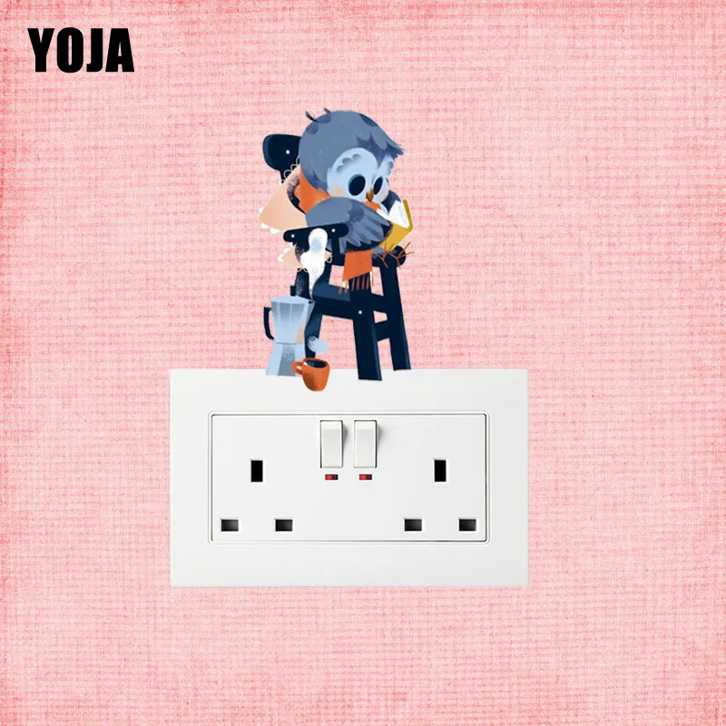 

YOJA Love Reading Owl Switch Decor Living Room Bedroom Wall Sticker 10SS0261