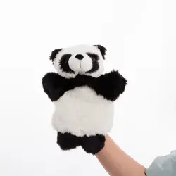 1 шт. Детские Мультяшные черно-белые панды ручной кукольный детский Забавный креативный животное мягкий плюшевый кукольный ребенок сказка