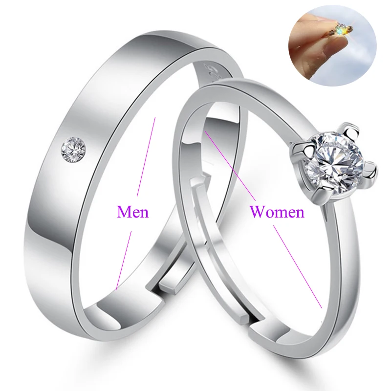 Qevila Ring 2019 New Fashion Romantic Wedding Ring Jewelry Cubic Zirconia Ring for Women Men Anillos Bague Femme Original Design (28)