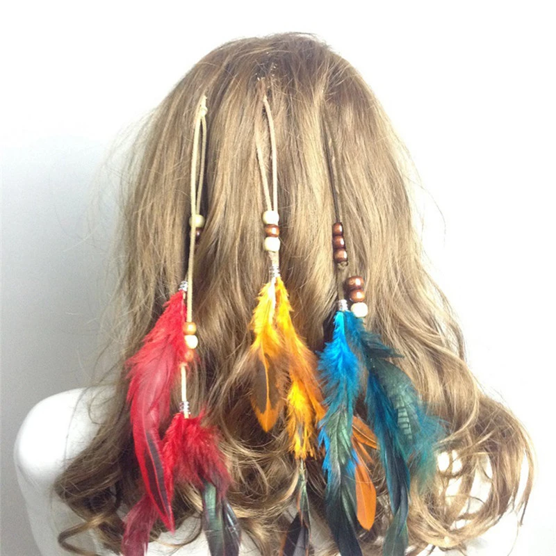 1Pc Indian Feather Haar Sieraden Clip Veren Kwastje Haar Stuk|feather hair ornament|hair ornamentsindian feather - AliExpress