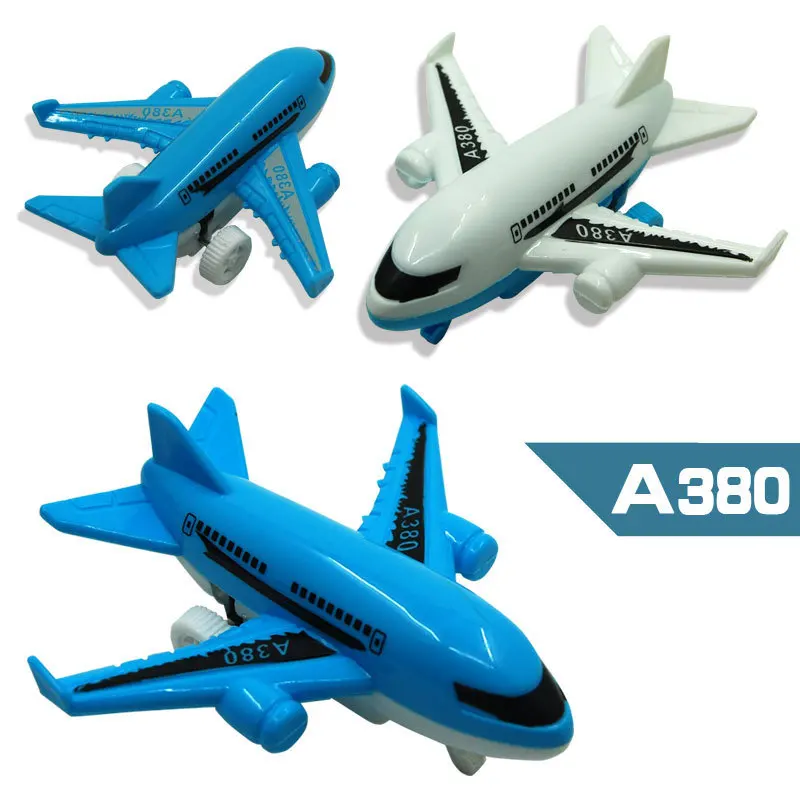 2Pcs Durable Air Bus Airplane Model Toy Pull Back Planes Kids Vehicles Gift  X