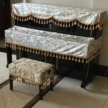 1 шт., классический европейский стиль, тканевый художественный чехол для пианино, золотая фольга, полупокрытие, Европейский пылезащитный чехол, три предмета в комплекте, KQ 017