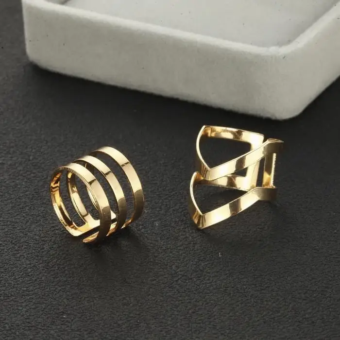 5 шт набор колец Золотой, геометрической формы Стиль 8 см кольца костяшки модные богемные 8 дюймов кольца в стиле casual, комплект