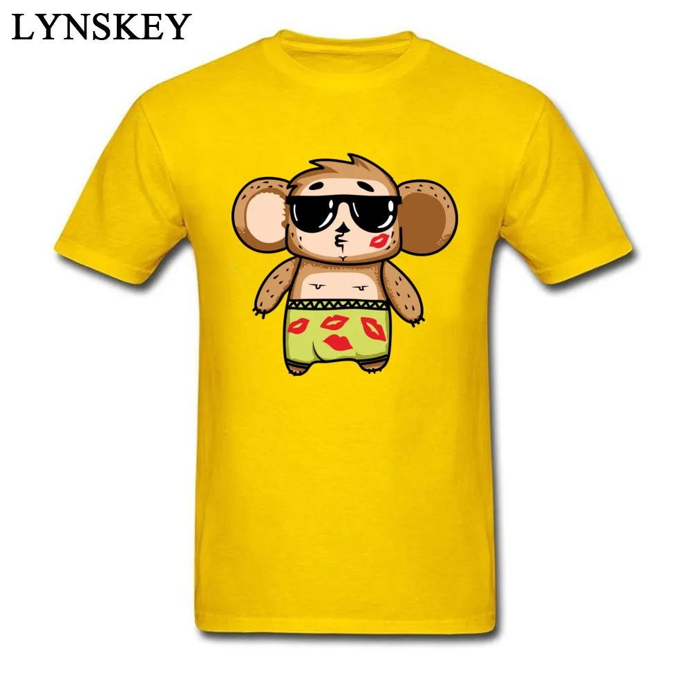 Casual Autumn Cheburashka Party Tops Tees 2017 Fashion O Neck Short Sleeve 100% Cotton Men T-Shirt Normal Tee-Shirts Cheburashka Party yellow