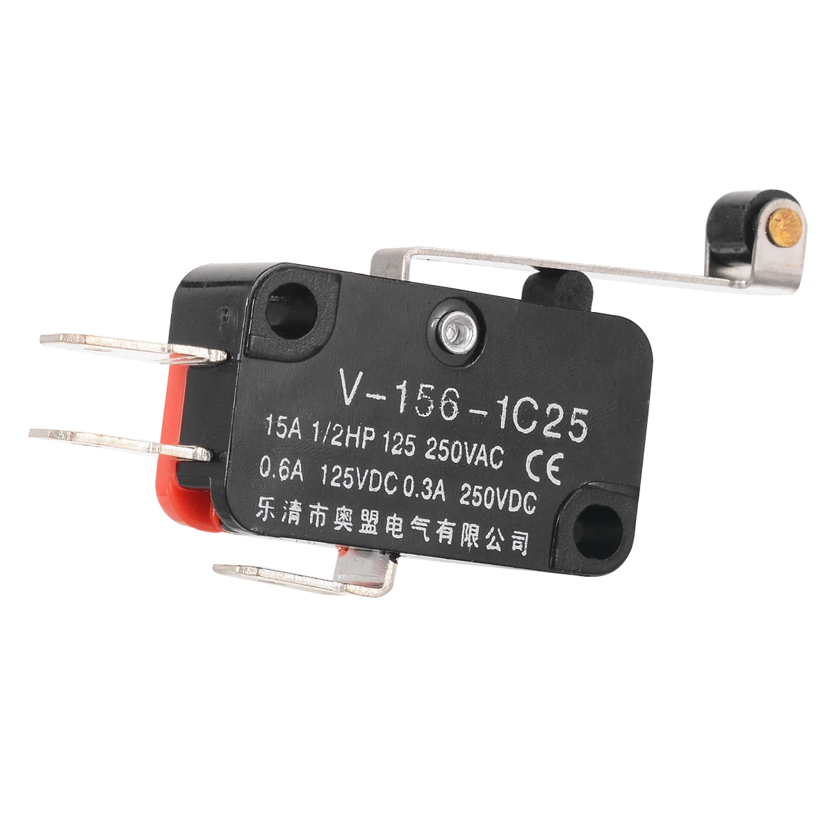10pcs Limit Switch 3 Terminals Micro Switch Long Hinge Roller Momentary SPDT Snap Action For AC DC Control Circuits