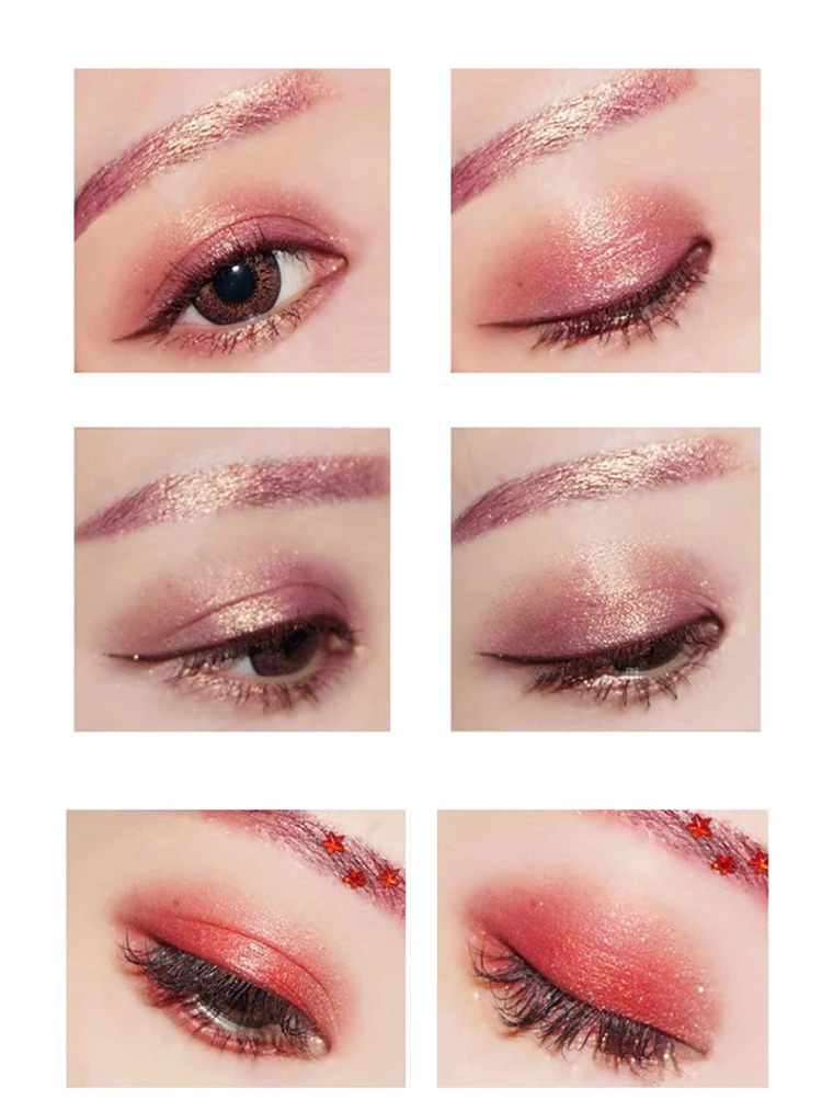 HOLD LIVE 9 Color Eyeshadow Palette Shimmer Matte Glitter Eye Shadow Palette Pigment Diamond Eyeshadow Glitter Nude Eyes Makeup (13)