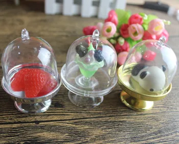 

100pcs Transparent Mini Cake Stand Plastic Wedding Favor Boxes Cake Boxes Cup Cake Stand Boxes Free Ship Size 8x5.5cm