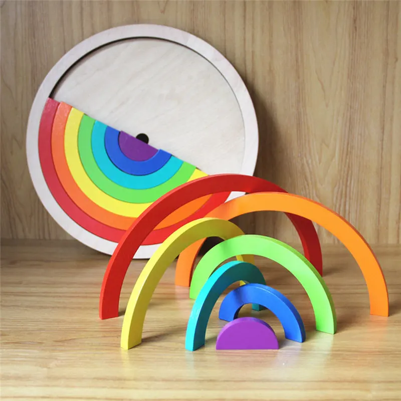 Toy for Children Educational Toys Baby Newborn Children's Building Toy Colorful Arch Rainbow Building Wooden Toys Puzzle Toy for Children Educational Toys Baby Newborn Children's Building Toy Colorful Arch Rainbow Building Wooden Toys Puzzle