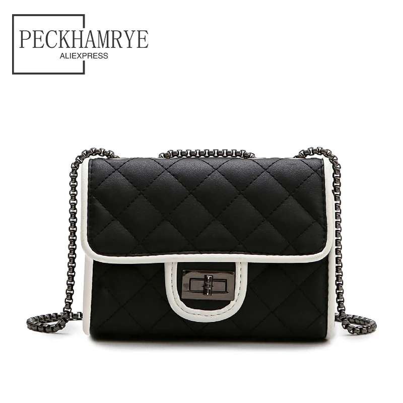 2018 модные небольшой лоскут Сумка Crossbody сумки для Для женщин роскошный плед цепи