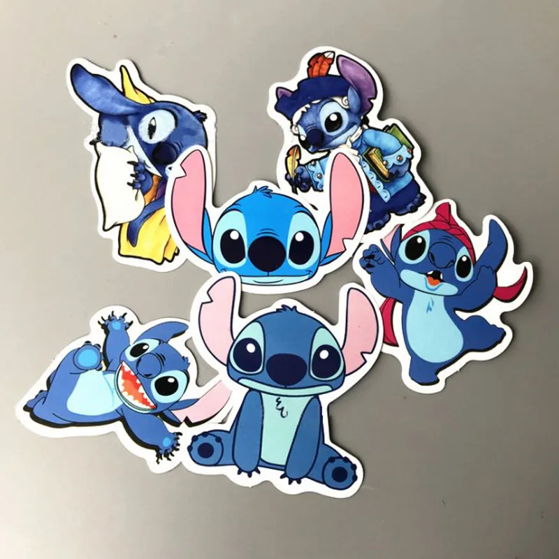 

1 Set Hot sale cartoon Stitch stickers for Skateboard Laptop Luggage Fridge Phone Car-Styling doodle waterproof car Sticker