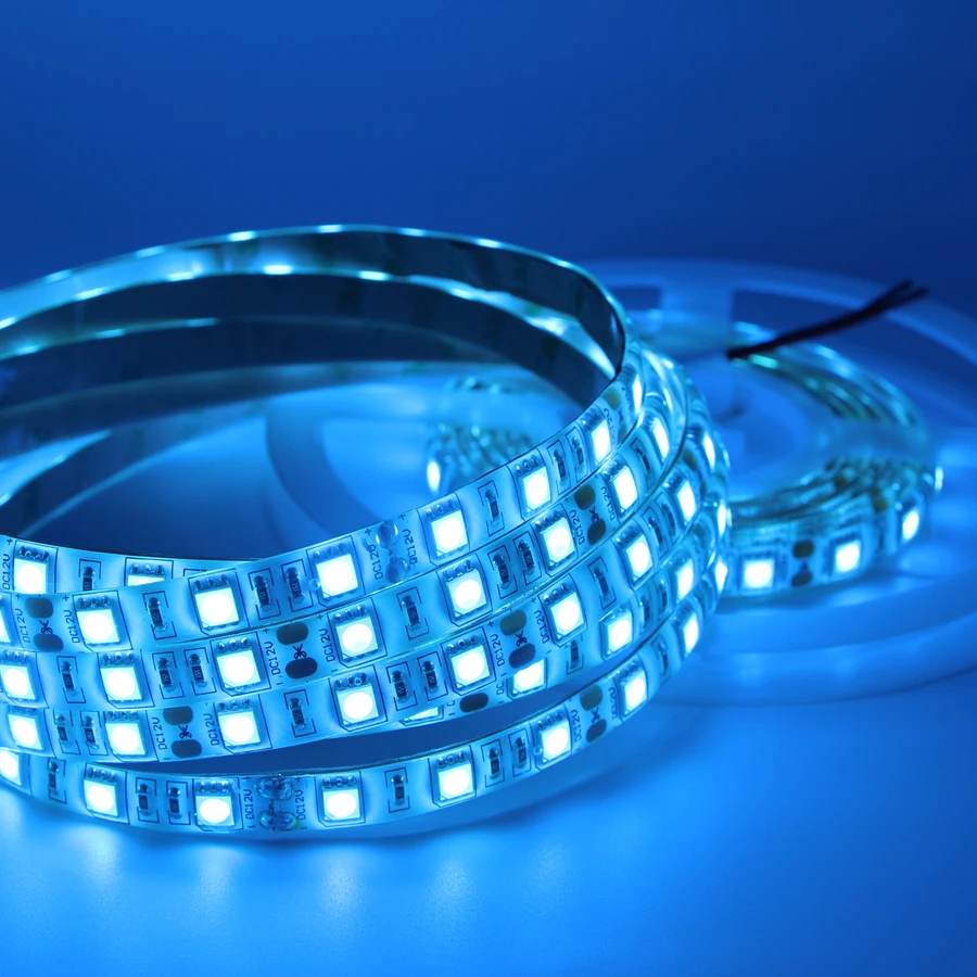5050 SMD гибкие Светодиодные ленты светильник работающего на постоянном токе 12 В в