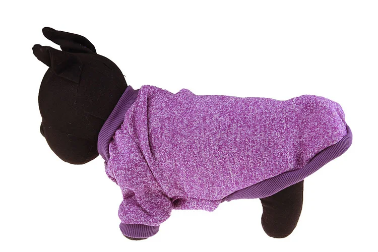 9 цветов, Свитера для маленьких собак на зиму и весну, мягкая хлопковая теплая одежда для щенков, чихуахуа, Рождественская одежда для домашних животных, уличная спортивная одежда для собак - Цвет: purple