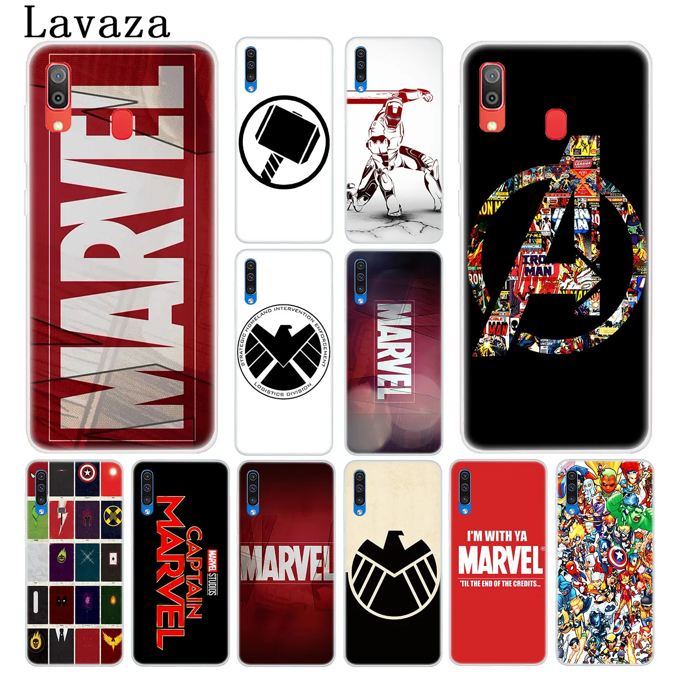 Роскошный чехол для телефона Lavaza с логотипом комиксов Marvel Samsung Galaxy A20E M40 M30 M20 M10 A10
