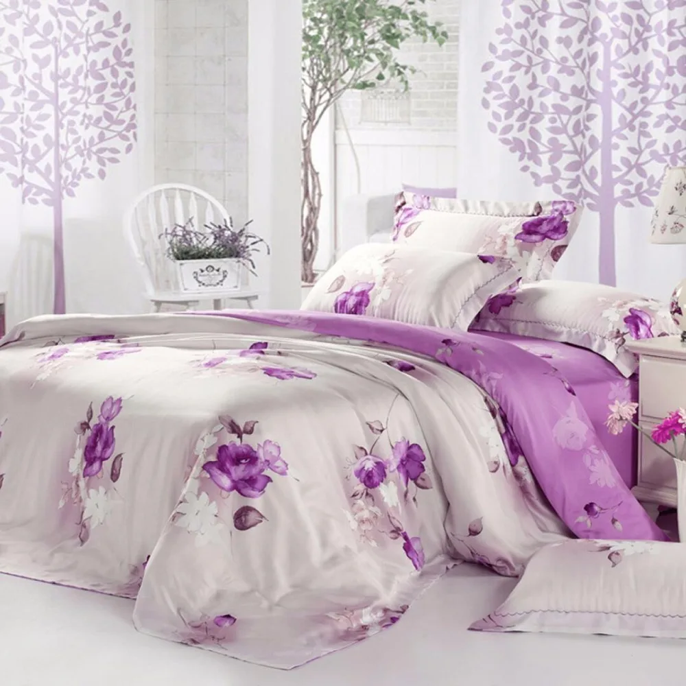 Online Get Cheap Flower Bed Flowers Aliexpresscom Alibaba Group - Tencel Fabric Purple Flower Bedding Set King Queen Size Pcs Supersoft Doona Duvet online get cheap flower bed flowers aliexpresscom alibaba group - tencel fabric purple flower bedding set king queen size pcs supersoft doona duvet