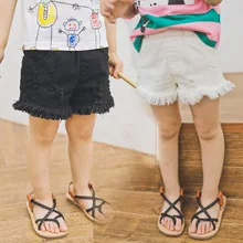 Джинсовые шорты для маленьких девочек рваные джинсы короткие штаны летняя одежда для девочек брюки От 1 до 6 лет