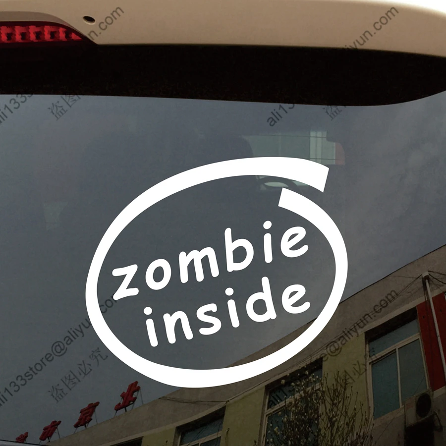 Zombie inside Funny Car Sticker Decal Vinyl Bumper Truck Window die cut