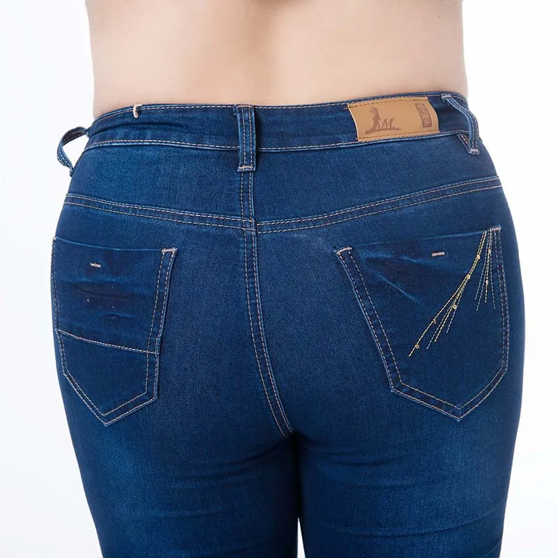 Lguc.H Push Up Jeans Woman Large Size Stretch Jean Full Women Big Size Mom Jeans Blue Trousers Female Clothes 5xl 6xl 7xl 2019