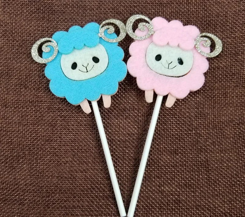 

APRICOT 1 Piece Lovely Sheep Cake Topper Happy Birthday Party Supplies Wedding Decoration Cake Decorating Tools Kids Toys