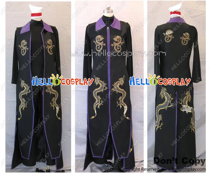 

The King Of Fighters Cosplay Costume DUO LON Purple Collar Coat H008