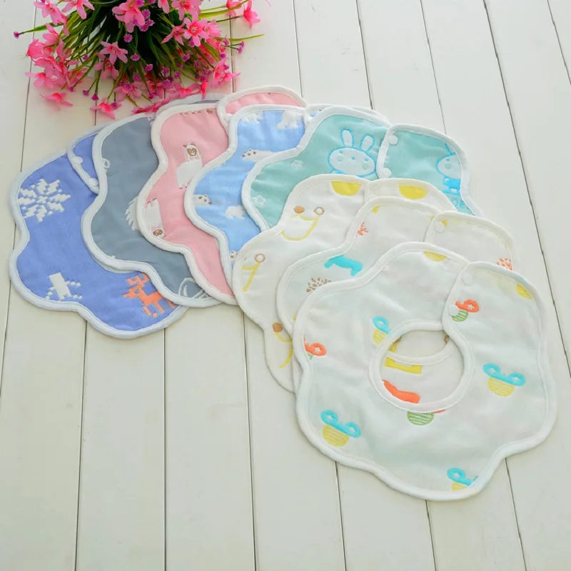 

Newborn Baby Bibs 6 Layers Cotton 360 Degree Bandana Baberos Bibs Burp Cloth For Kids Girls Boys Bib Newborn Infant Saliva Towel